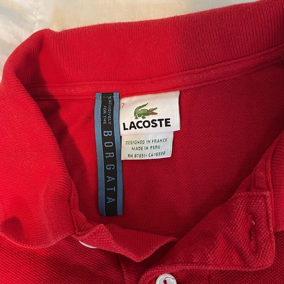 Bright red Lacoste. Size 7. Translates to a small or medium men’s - Picture 2 of 6